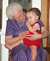 Aunt Nancy with my son in 2005