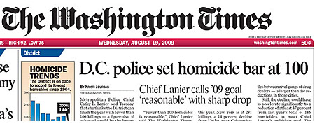 D.C. POLICE SET HOMICIDE BAR AT 100